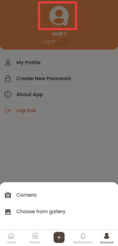 View Profile in Staff App