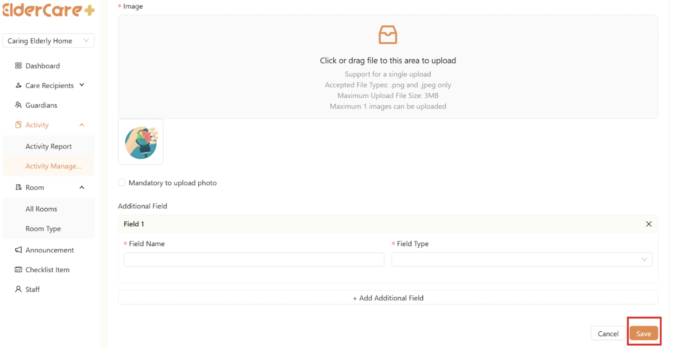 Photo Mandatory in Activity