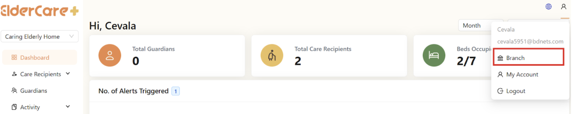 Branch Management in Client Portal