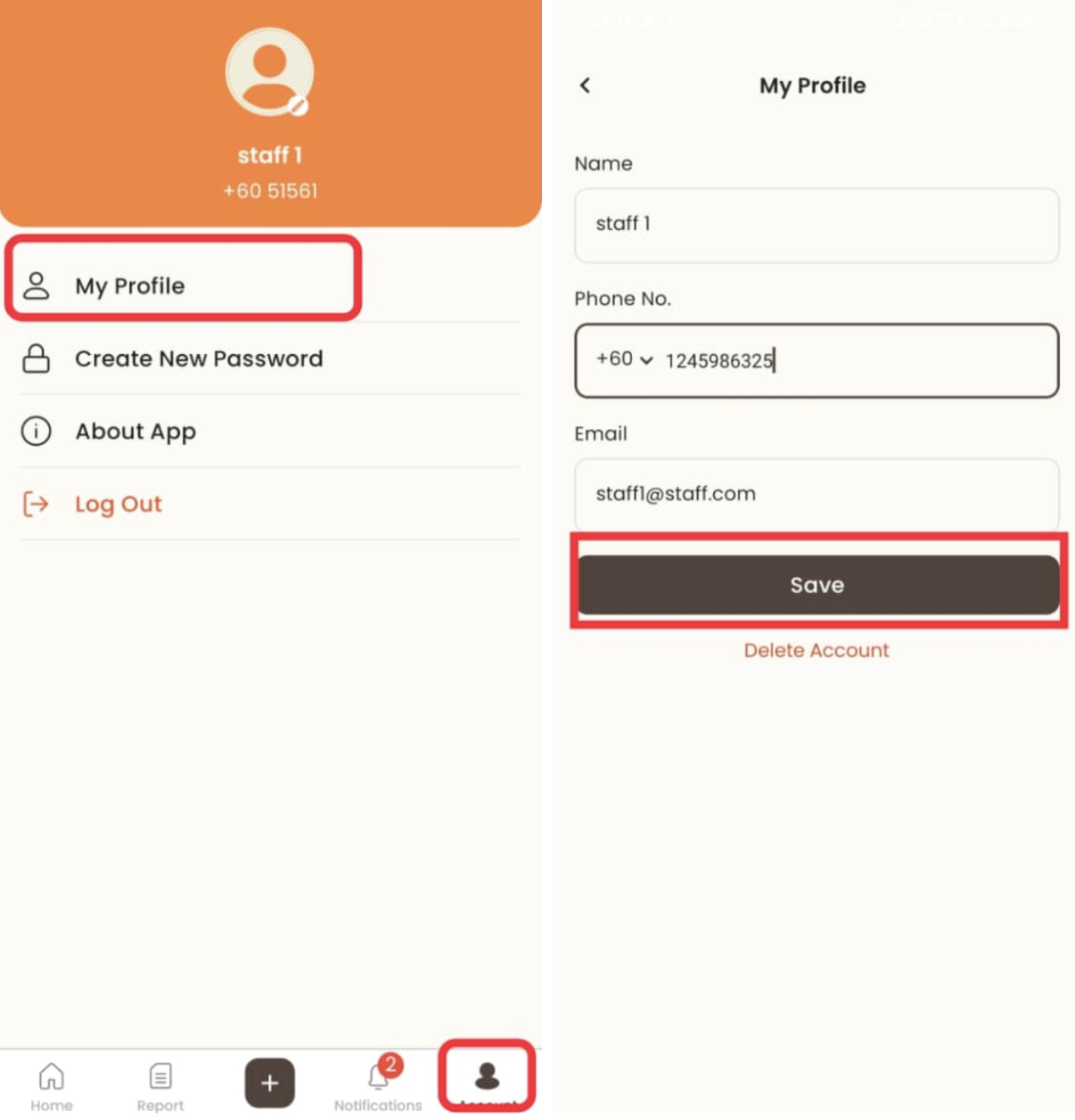 Edit Profile for Guardian App