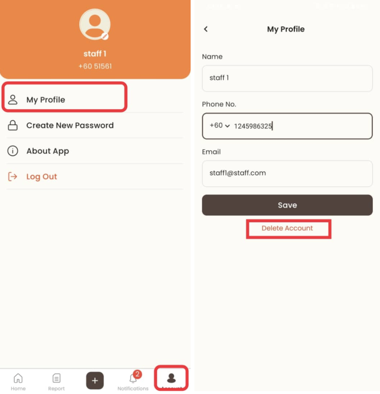 Delete Account for Guardian App