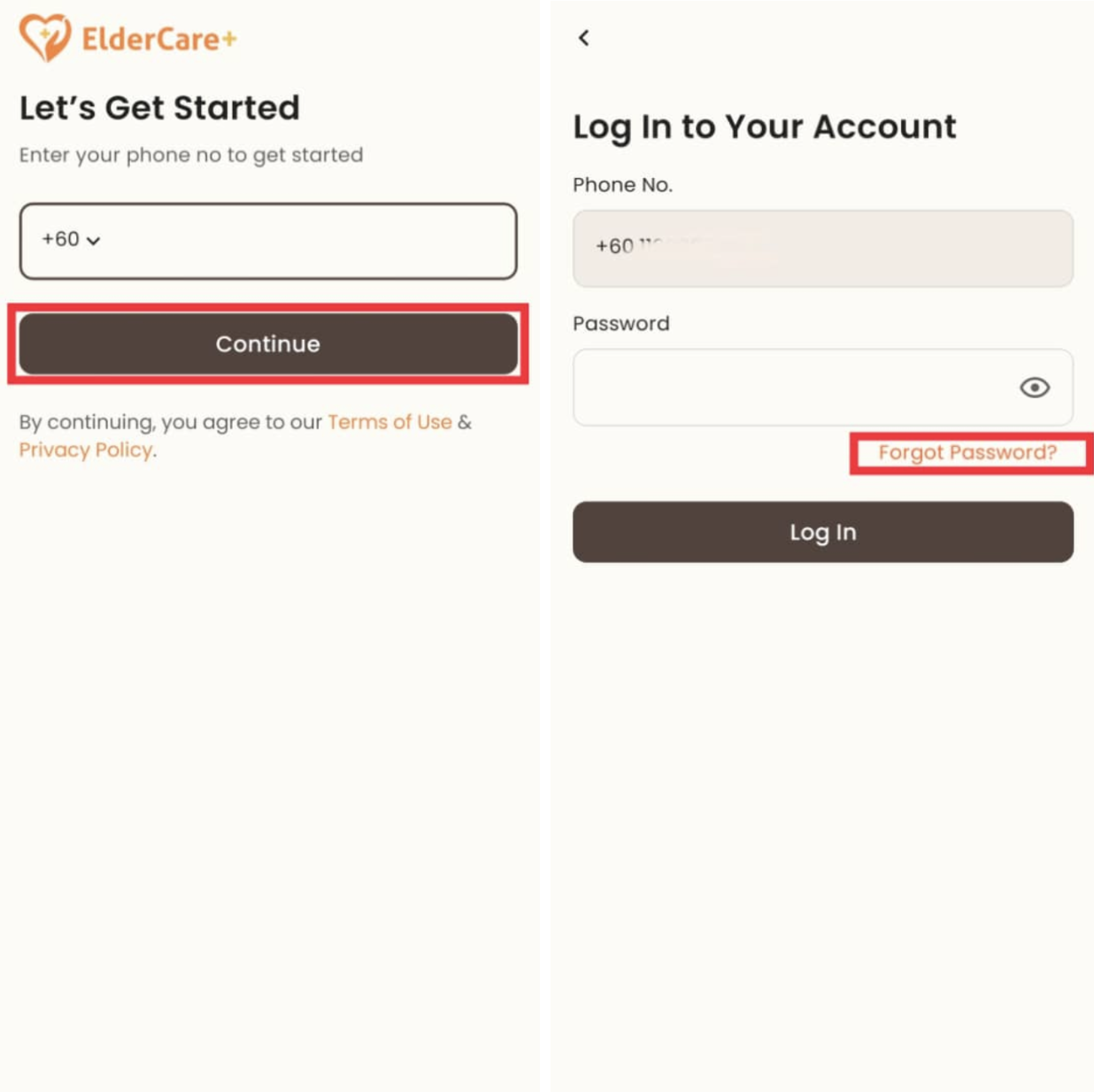 Forgot Password for Guardian App