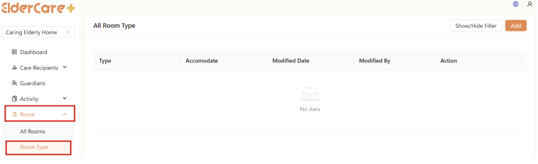 Room Management in Client Portal