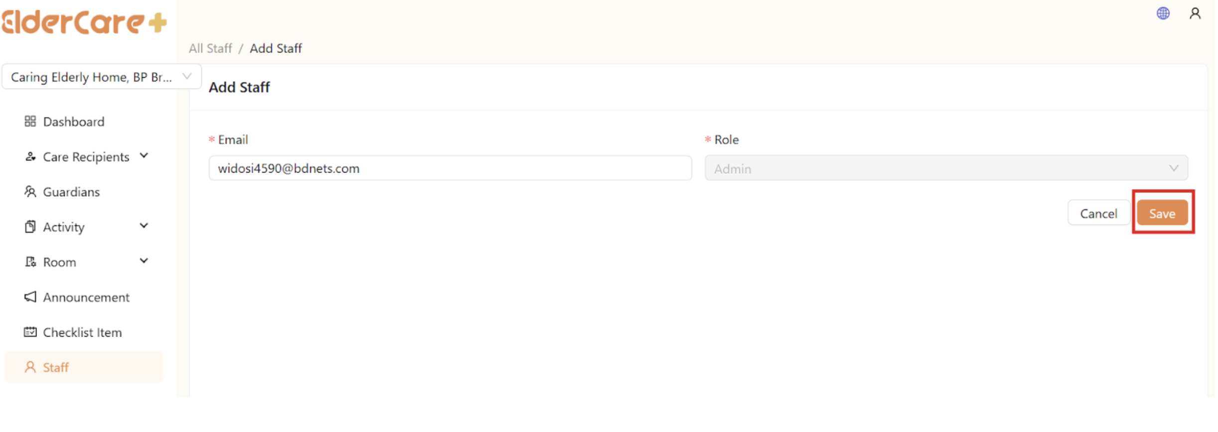 Add Staff to Another Branch